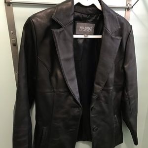Leather blazer